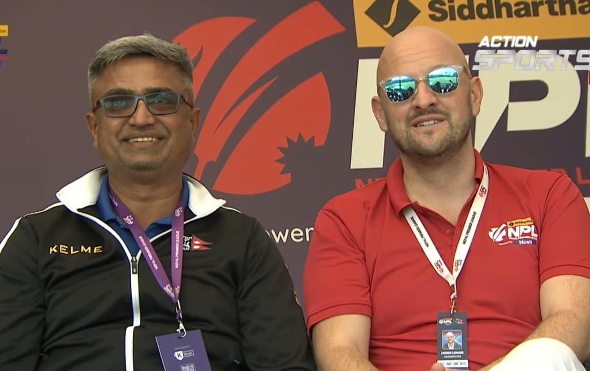 DalBhatCricket's tweet image. TWO MOST LOVED PERSONALITIES IN NEPAL. THEY ARE EMOTION. Their names will go down as legends in Nepal Cricket. One as a coach and other ambassador/commentator. @CricketBadge #SBLNPL #NPLt20 #NcellForFans #Pushpa2ThaRule #Pushpa2Review