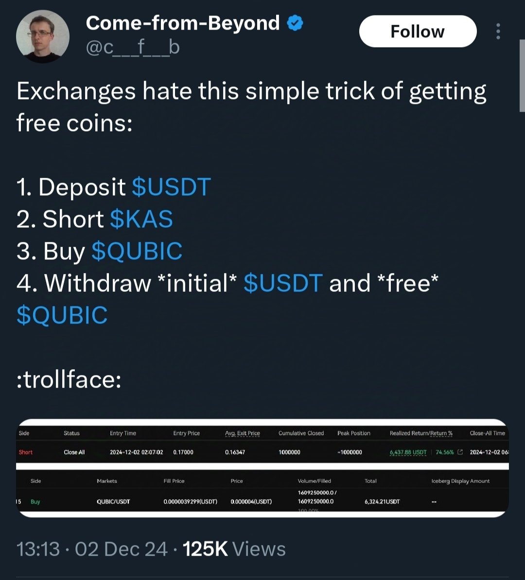 not hating, but i will never touch $qubic