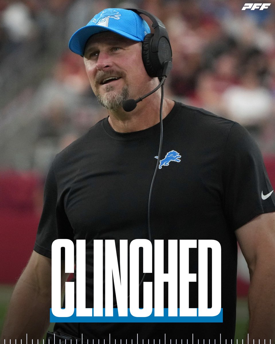 PFF's tweet photo. The Lions have officially clinched a spot in the playoffs and are on an 11-game win streak 🦁 https://t.co/DOQvFSHYU4