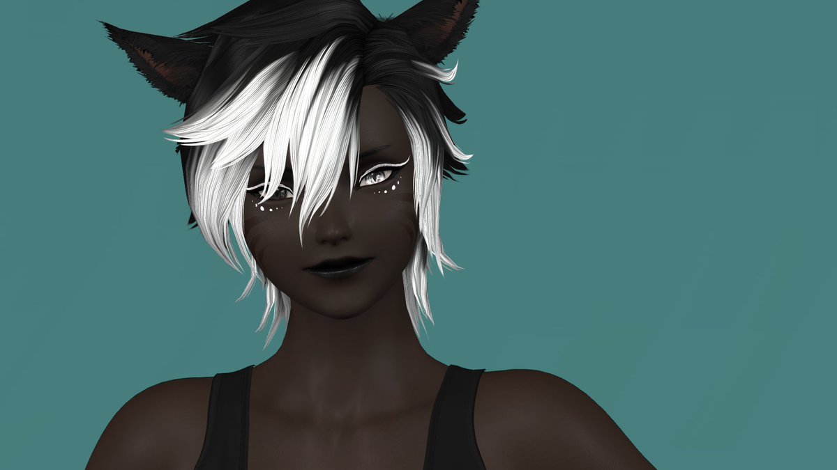 MooncatKeeper's tweet photo. Domino's Makeup is almost fixed for Dawntrail! I hacked together a test file and it's (mostly) working! I still need to fix the alignment by hand but the biggest hurdle, making the white stay white, has been overcome! Now to fix the lipstick-taking over issue... #ffxivmods https://t.co/yFMSKy2Y34