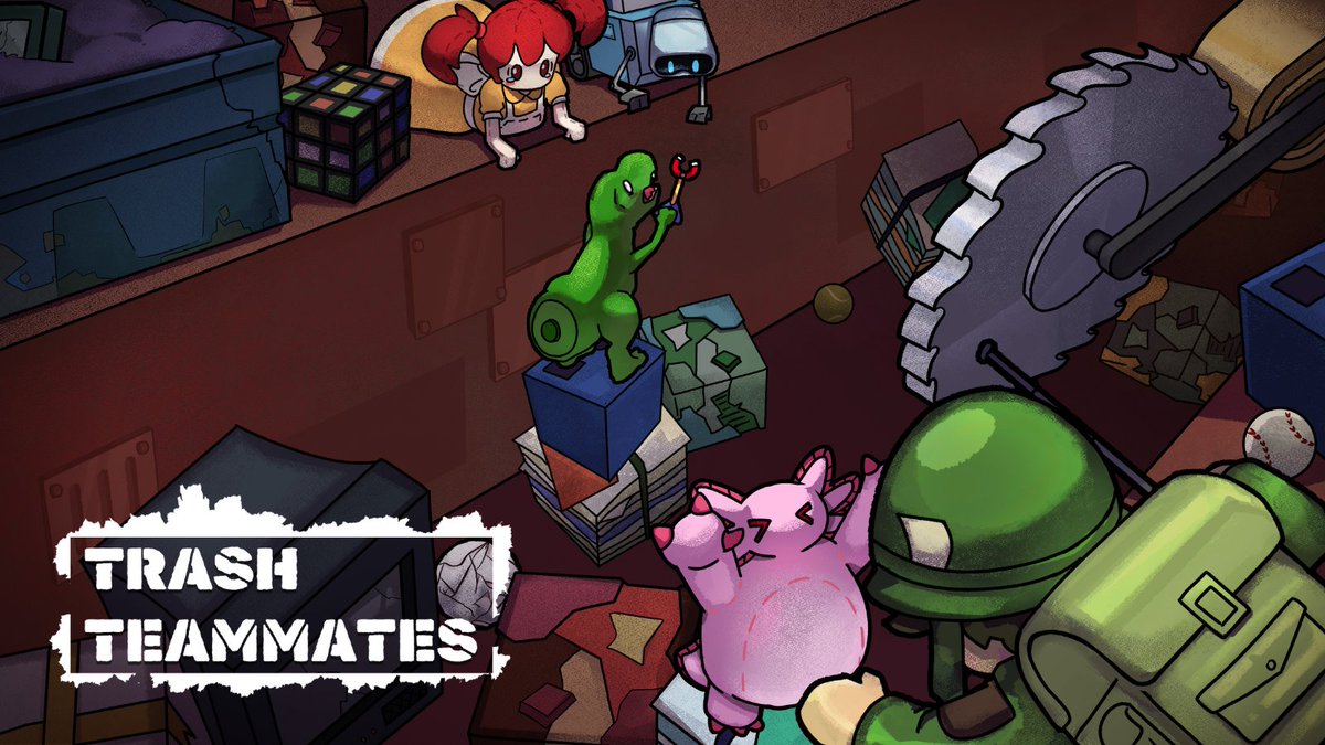 KatakataCreates's tweet photo. Stuck in a trash disposal room, you must stack and climb your way to survival. All alongside your awesome Trash Teammates!

Hang on to your recyclables, and see you in 6 days!

#TrashTeammates #KatakataCreative https://t.co/ZB4xzSGbQu