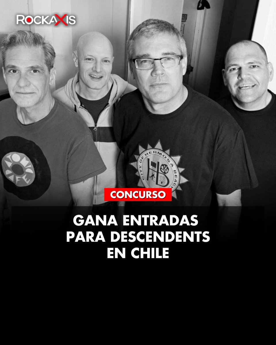 rockaxisoficial's tweet photo. 🎸 ¡Estamos a nada de su inminente regreso! 🌟

Descendents nos regalará dos conciertos imperdibles junto a Circle Jerks este 8 de diciembre en el Club Chocolate el domingo 8 de diciembre 👏.

La primera fecha en Teatro Teletón ya se agotó, ¡así que apúrate y participa aquí por una entrada para su segunda fecha! 👉 https://t.co/Nw9dphlliK

Produce: @monkey_chile 
@eventrid 

#descendents #circlejerks #concurso #Rockaxis