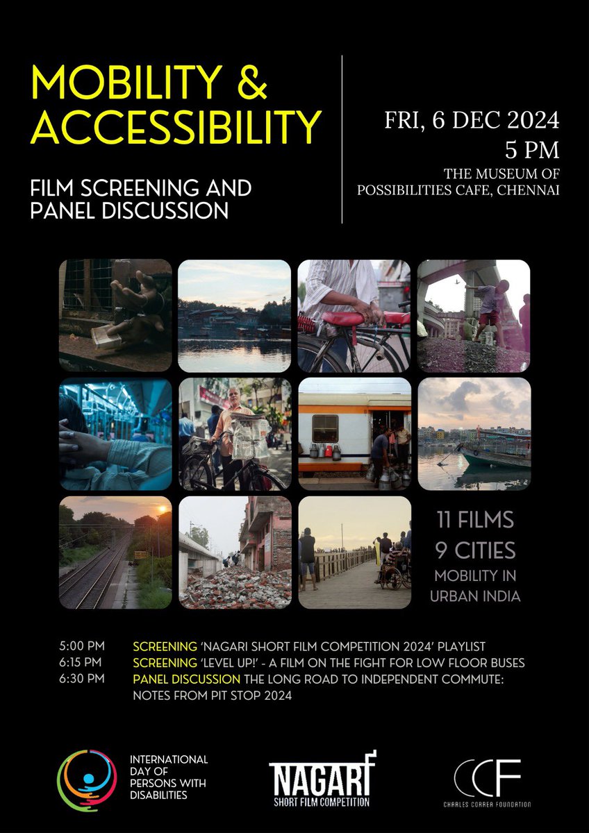 Archytypes's tweet photo. @museum_p_tn The film screening will be followed by a panel discussion ‘The long road to independent commute: Notes from pit stop 2024’ at 6:30 PM today at @museum_p_tn #Go4LowFloor #bus4all #LevelUp #ImplementTheLaw #Inclusion #UniversalDesign #Accessibility #PublicTransport https://t.co/JBVREEZIA5