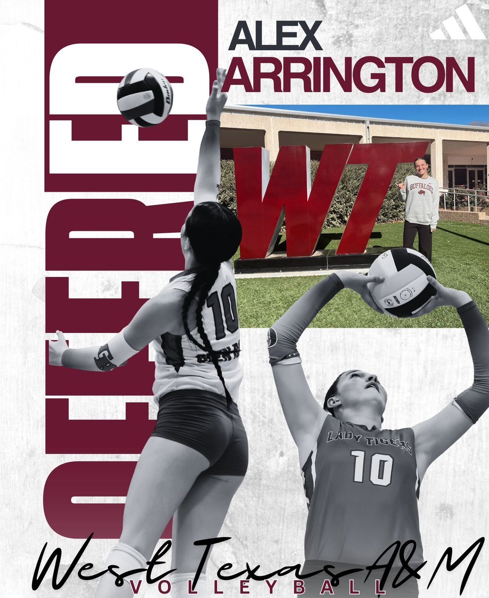 AlexArrington (@alexarrrington) on Twitter photo So extremely blessed to announce that after an amazing visit and conversation with Coach Harry, I have received an offer from West Texas A&M University!! Thank you so much Coach Harry and Coach Miller for this incredible opportunity❤️🦬
<a href="/GMsportsmedia1/">GM Sports Media</a> <a href="/glenrosevball/">Glen Rose Volleyball</a> So extremely blessed to announce that after an amazing visit and conversation with Coach Harry, I have received an offer from West Texas A&M University!! Thank you so much Coach Harry and Coach Miller for this incredible opportunity❤️🦬
<a href="/GMsportsmedia1/">GM Sports Media</a> <a href="/glenrosevball/">Glen Rose Volleyball</a>