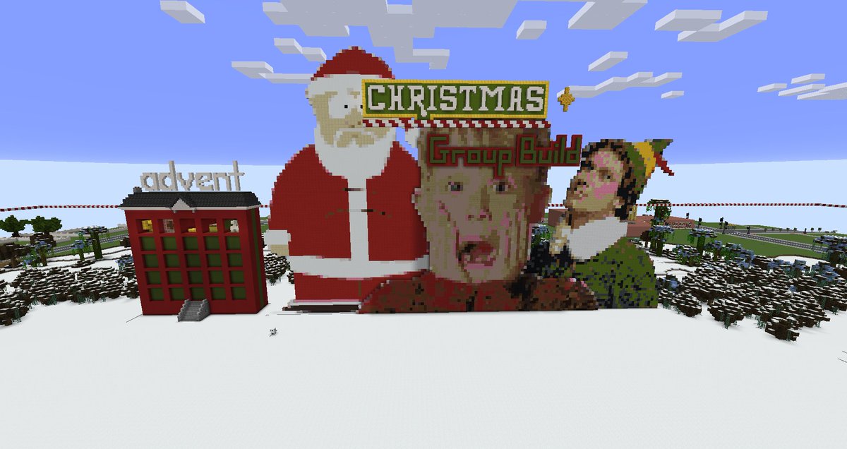 nerdnugaming's tweet photo. Creative's annual Christmas Group Build area is open for the month of December!  Join us on https://t.co/n2s6CU8icg! Use /warp groupbuild to find the area and /modreq to request access! See you there! #nerdnu #nerdnuevents #minecraft #mcpc #christmas #MCgroupbuild https://t.co/QOeceTGjeT
