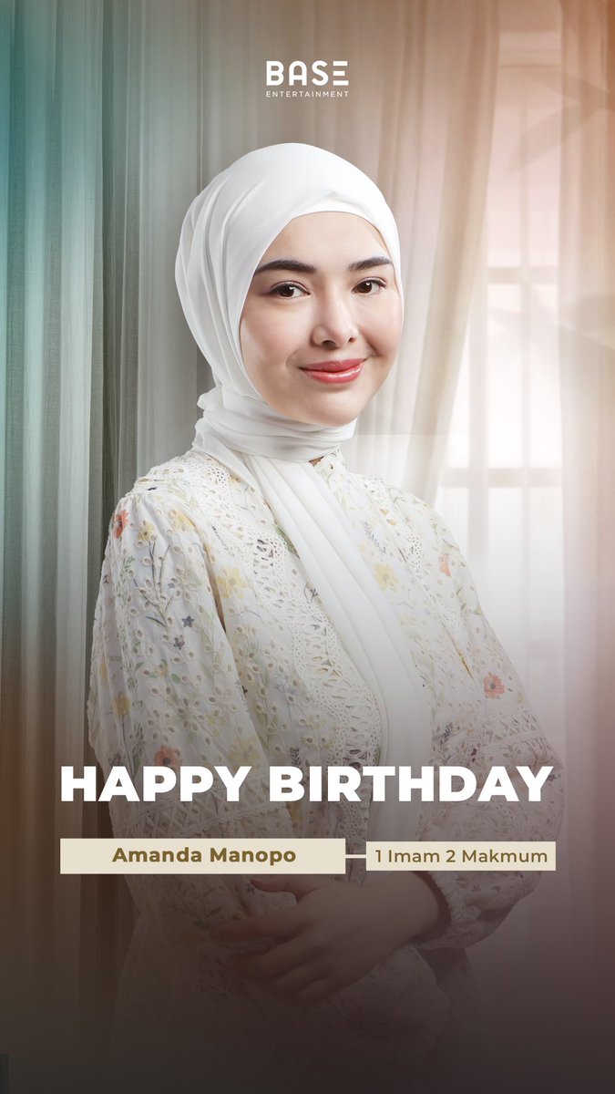 BaseEntID's tweet photo. Selamat ulang tahun untuk Amanda Manopo! @amandamanopo 🎉 Semoga selalu bersinar dan terus menginspirasi melalui karya-karyanya. 💖✨ #AMazing25
#AmandaManopoTurning25th https://t.co/C2wgxG2wZk