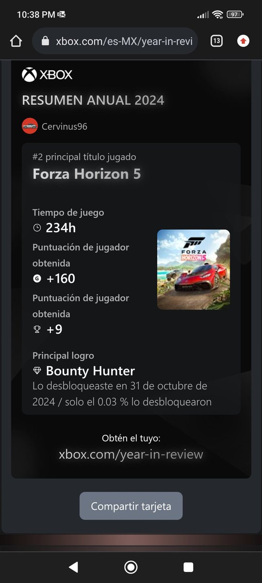 _cervinus's tweet photo. @ForzaHorizonEsp Tío Forza, no es mucho pero es  trabajo honesto gamertag: cervinus96 https://t.co/fO4XYPQ00G