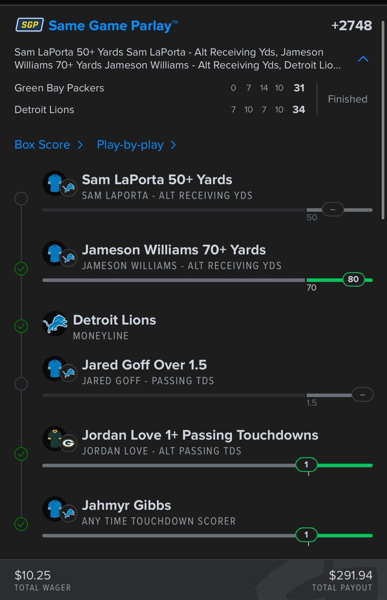BetWithShotgun's tweet photo. $72.50 INTO $985.98! Great night! 

Join our community: https://t.co/jmE9lgBzf0

#sportsbetting #nflparlay #Parlay https://t.co/nSmbSfwndw