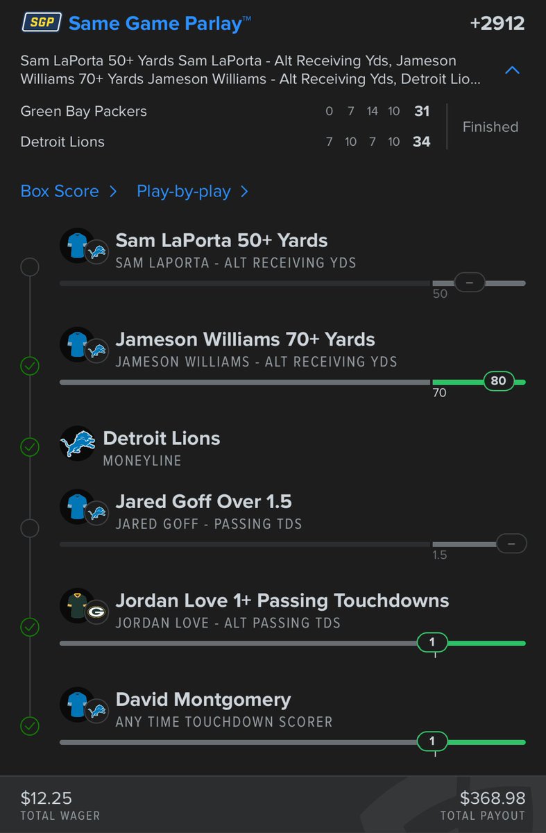 BetWithShotgun's tweet photo. $72.50 INTO $985.98! Great night! 

Join our community: https://t.co/jmE9lgBzf0

#sportsbetting #nflparlay #Parlay https://t.co/nSmbSfwndw