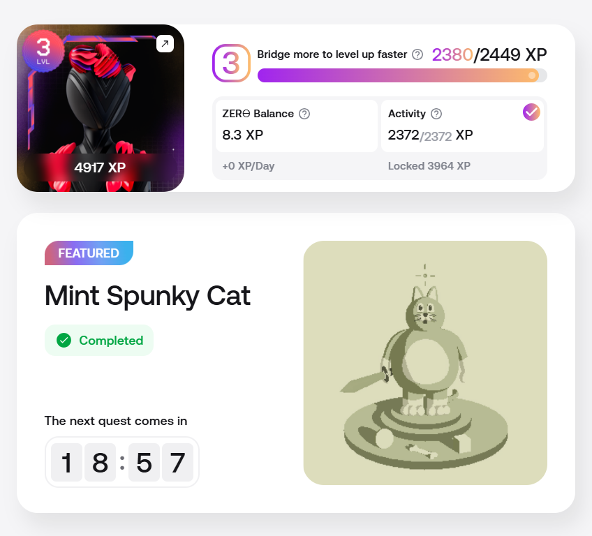 0xmacaroni's tweet photo. ✅Kèo claim XP ví #Zerion này siêu xịn nhé ae, hàng #Coinbase đấy, hàng ngày làm quest kiếm điểm. Kèo này tiềm năng sẽ húp đậm khi airdrop mạng L2 tên gọi #ZeroNetwork, ai chưa join thì triển sớm nha. 👇
👉https://t.co/Yg8yXOYke5
🔆Nhập code : 8O0QJEESO để lên Zerion Premium
🔆Thực hiện các task để tăng điểm, ae có thể bridge thêm ETH từ các mạng L2 khác như #Base, #OP, #ARB sang mạng #Zero để làm phí và tăng XP nhận được.
🔆Giao dịch trên mạng lưới của ví sẽ được free phí theo định hướng của dự án với gasback. Kèo này cố gắng max điểm càng tốt nha ae, ngày xưa có Trust #airdrop $TWT ae nào biết cũng húp đậm lắm.