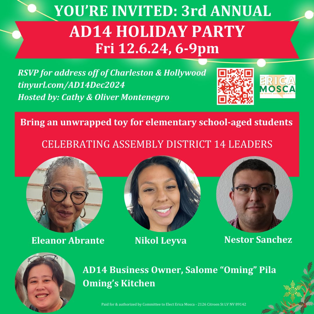 Last call! Prepped our family-friendly #EastLVPride party this pm for tomorrow! RSVP here: tinyurl.com/AD14Dec2024. Can't wait to celebrate some amazing #AD14 leaders as well as collect toys for youth in our District :) #NVLeg