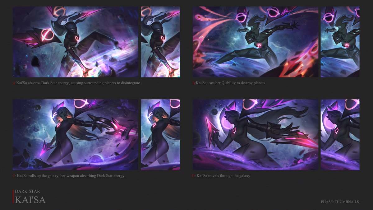 ChaceChen_'s tweet photo. I had the pleasure of creating this "Dark Star Kai'Sa" splash art for League of Legends😈Huge thanks to the Pandart Studio team's help. Special thanks to Riot Games' IP team for their valuable feedback
#LeagueOfLegends #illustrations #splashart https://t.co/6DDnRYbn3G