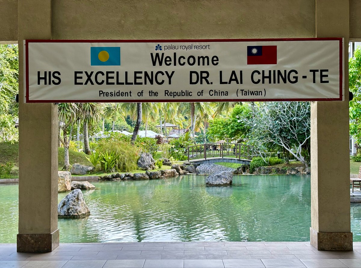 🇵🇼 Greetings from Palau, last stop of Taiwan President
<a href="/ChingteLai/">賴清德Lai Ching-te</a>'s Pacific tour. The region is a crucial diplomatic front for Taipei and could also play a strategic role in a potential conflict.

Our latest on why his trip matters: on.wsj.com/4gozCu7 with <a href="/austinramzy/">Austin Ramzy</a>