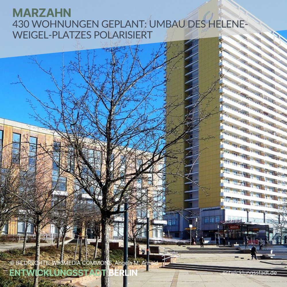 Der Helene-Weigel-Platz in #BerlinMarzahn soll umfassend modernisiert werden. Die aktuellen Pläne für Wohn- und Gewerbebauten stoßen jedoch auf gemischte Reaktionen bei der Bevölkerung und in der Bezirksvertretung:

entwicklungsstadt.de/430-wohnungen-…