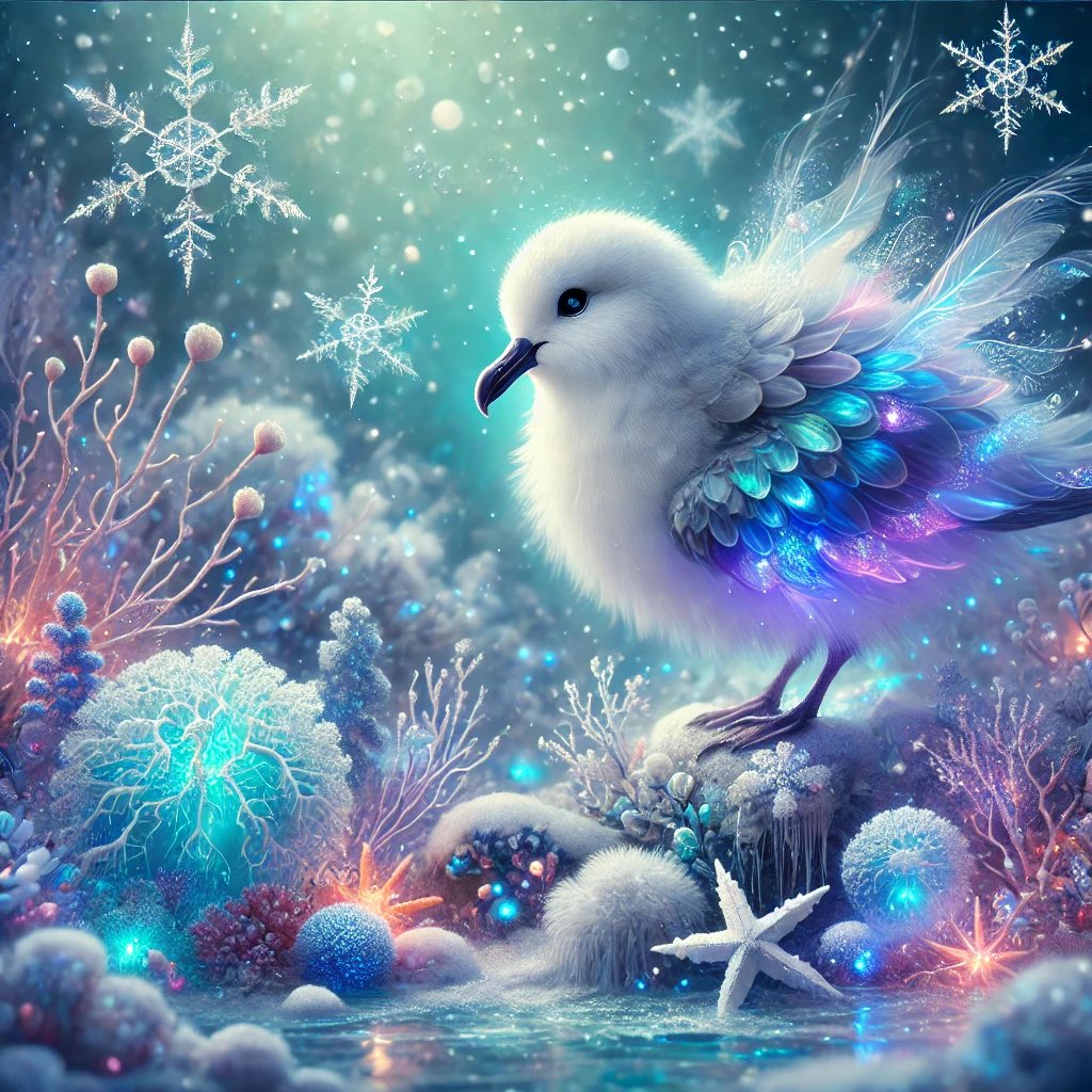 CRealmbeasts's tweet photo. A radiant winter bird surrounded by glowing snowflakes and icy coral in an enchanted underwater world.
#WinterBird #Snowflakes #EnchantedOcean #AIArt #RealmBeasts ❄️✨🌊
輝く冬の鳥と雪の結晶、氷のサンゴに囲まれた幻想的な水中の世界。
#冬の鳥 #雪の結晶 #AIアート ❄️✨🌊 https://t.co/HWCiJNmaVz
