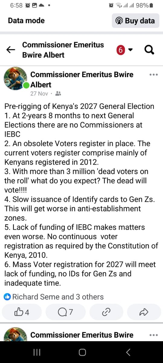 EAukot's tweet photo. 2027 is already rigged..read for yourselves from a man who was there and knows it. https://t.co/b3zdBi1fAF
