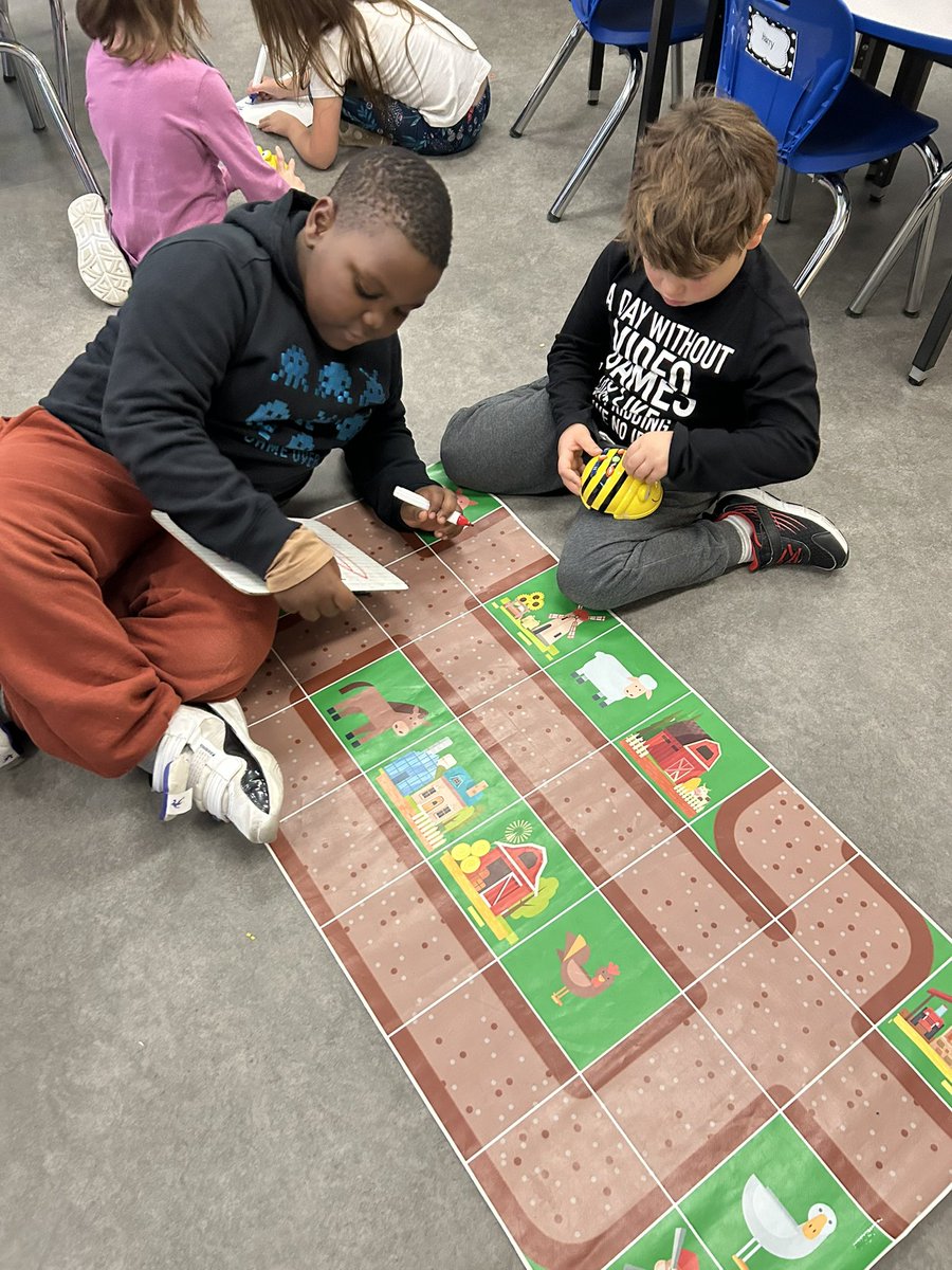 MissLEmmanuel's tweet image. We are practicing creating our own codes on white boards, and seeing if our partner can code the beebot to follow our code! We also watched our beebots and tried to figure out what the code was.🐝
•
@OttCatholicSB @SMYocsb #ocsbMath #ocsbCodes