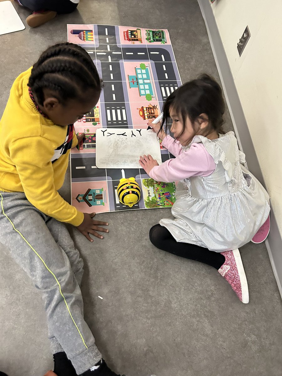 MissLEmmanuel's tweet image. We are practicing creating our own codes on white boards, and seeing if our partner can code the beebot to follow our code! We also watched our beebots and tried to figure out what the code was.🐝
•
@OttCatholicSB @SMYocsb #ocsbMath #ocsbCodes