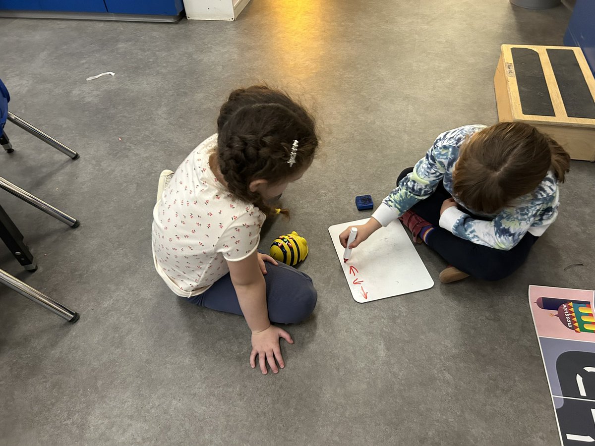MissLEmmanuel's tweet image. We are practicing creating our own codes on white boards, and seeing if our partner can code the beebot to follow our code! We also watched our beebots and tried to figure out what the code was.🐝
•
@OttCatholicSB @SMYocsb #ocsbMath #ocsbCodes