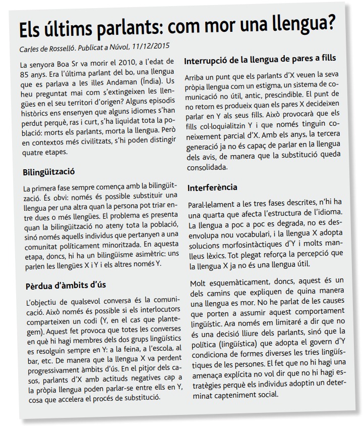 eloi_pv's tweet photo. Lectura per entendre ràpidament com es fa desaparèixer una llengua i reflexionar sobre com, quan i amb qui parleu català, quan hi renuncieu, i com ho fèieu fa anys vosaltres o els vostres familiars. Veureu part del procés en primera persona. Revertir-ho comença per un mateix. https://t.co/goOrWG1VFa