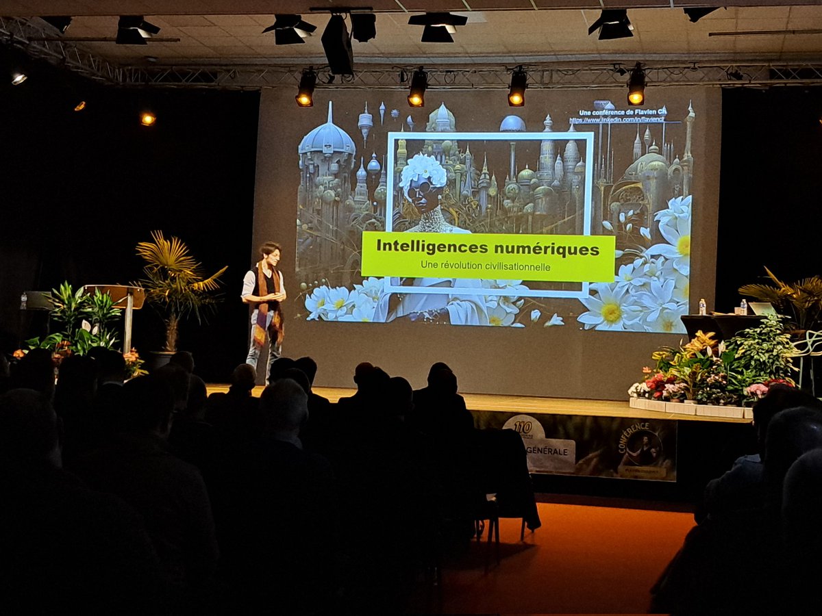 110Bourgogne's tweet photo. [ASSEMBLÉE GÉNÉRALE 2024]

Réunion Publique d'Information 

🎤 Intervention de @Flavien_Chervet, expert en #intelligenceartificielle : 

"INTELLIGENCE ARTIFICIELLE : Une révolution pour le monde, une révolution pour l'agriculture"

#assembleegenerale #cooperativeagricole 
#ia https://t.co/cZ0aHxvjkS