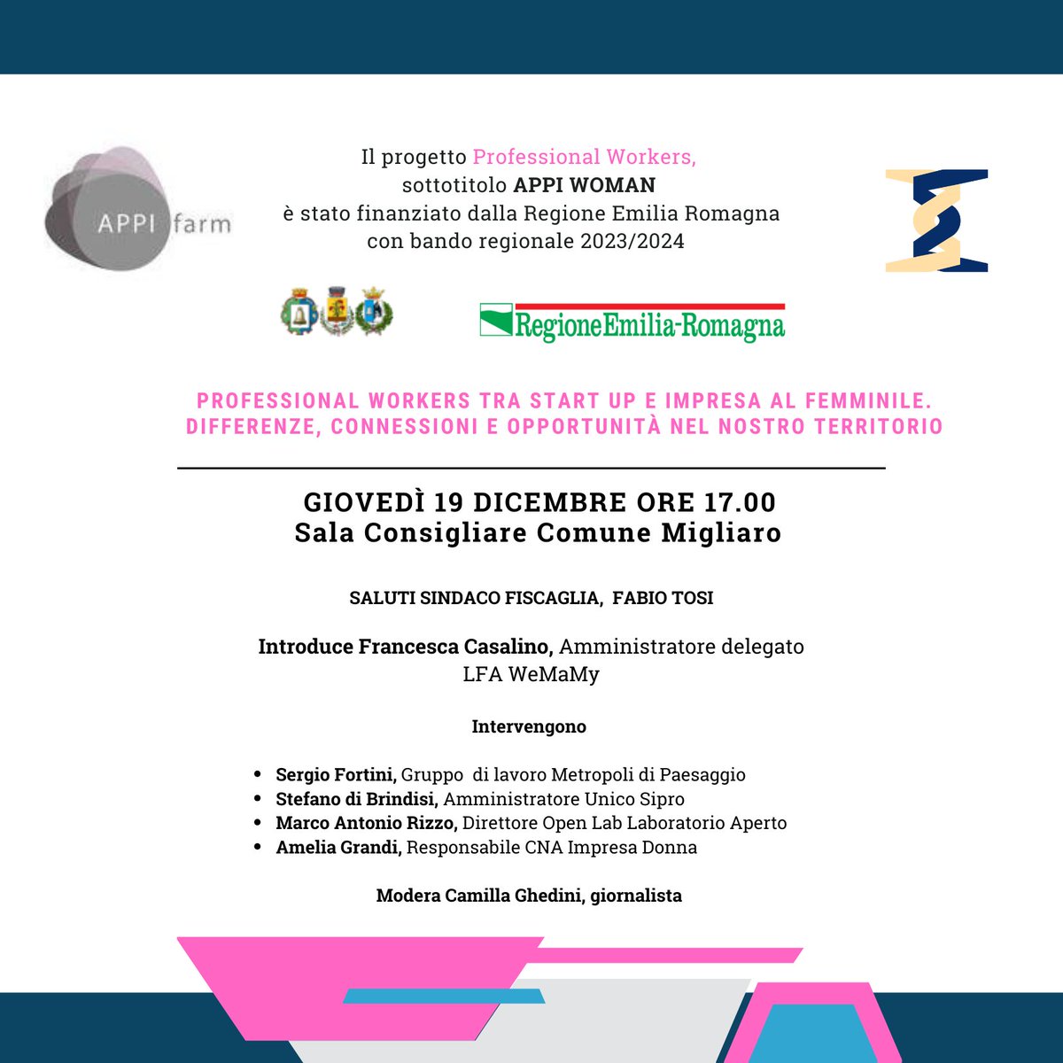 FerraraSipro's tweet image. #SAVETHEDATE
Anche Sipro interverrà all’incontro che si terrà il 19 dicembre nel Comune di Fiscaglia per promuovere l’imprenditorialità femminile sul territorio provinciale.
siproferrara.com/comunicazione/…