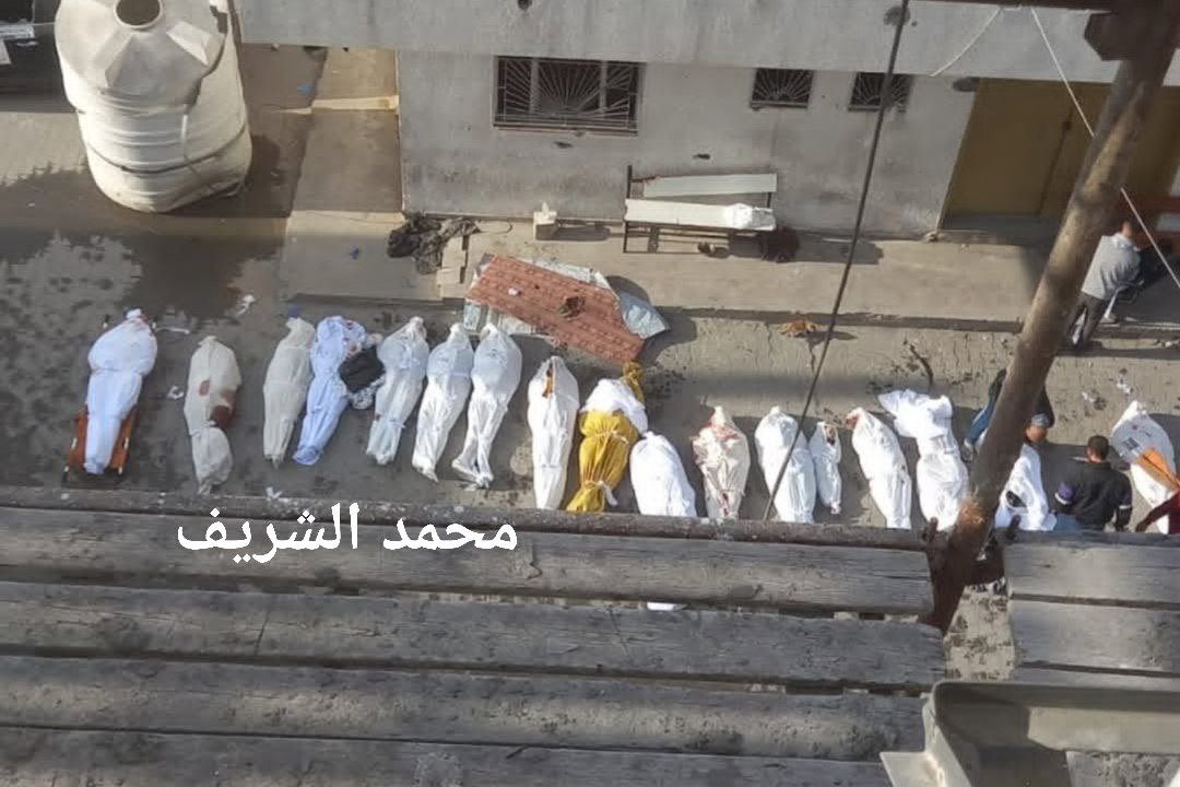 Al Jazeera’s correspondent in Beit Lahia:

“More than 30 martyrs and a number of wounded in the Israeli military’s bombing of houses around the Kamal Adwan Hospital in northern Gaza.”