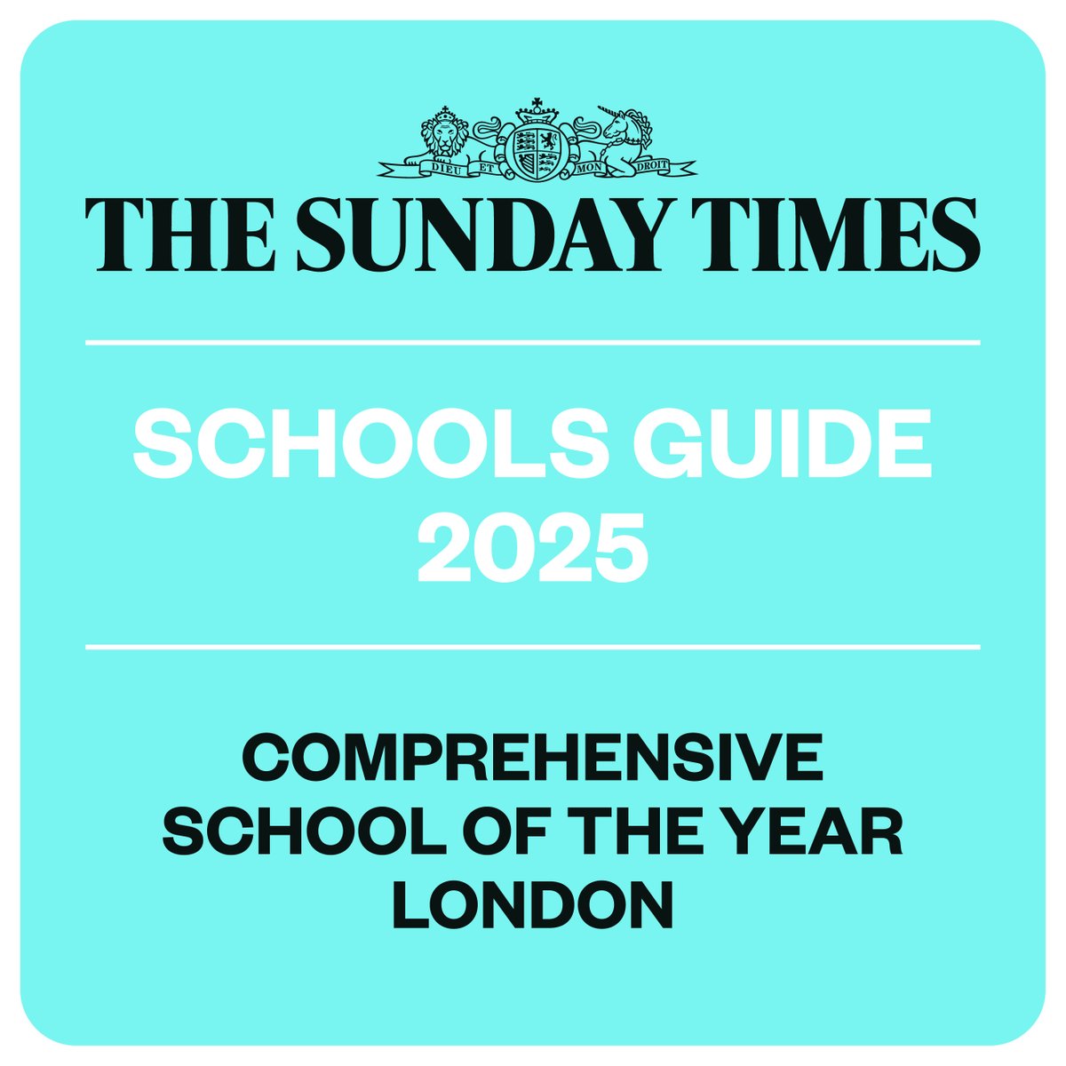We are delighted to share that West London Free School has been selected as London Comprehensive School of the Year by @TheTimes Schools Guide 2025.