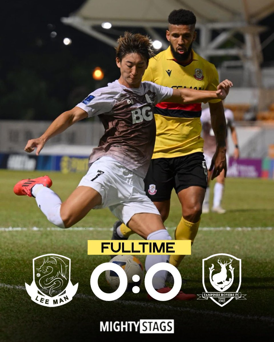 The points are shared at Mong Kok Stadium. #ACL2 #BGTR #bgtampinesrovers #mightystags