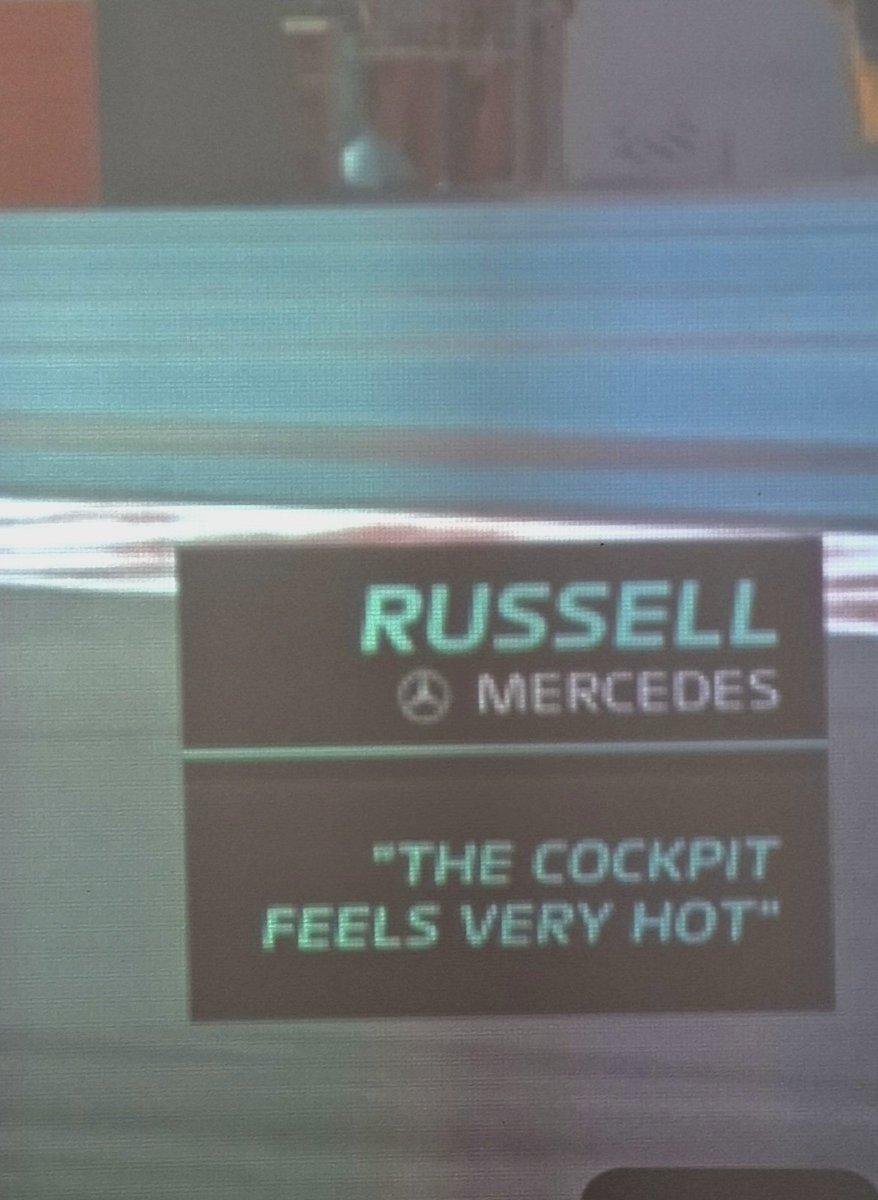 KLRGopher's tweet photo. "The Cockpit feels very Hot" - not surprising when your pants are on fire George.
#AbuDhabi #AbuDhabiGP #Formula1 @SkySportsF1 @MattP1Tommy @MattP1Gallagher @TomP1Bellingham #Verstappen https://t.co/t0AMB1oume