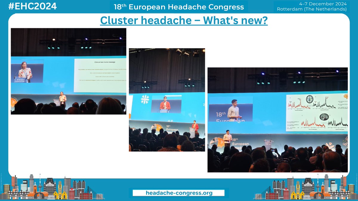 Exciting new insights into the neurophysiology and potential new therapeutic targets for cluster headache in this morning's plenary session. #EHC2024