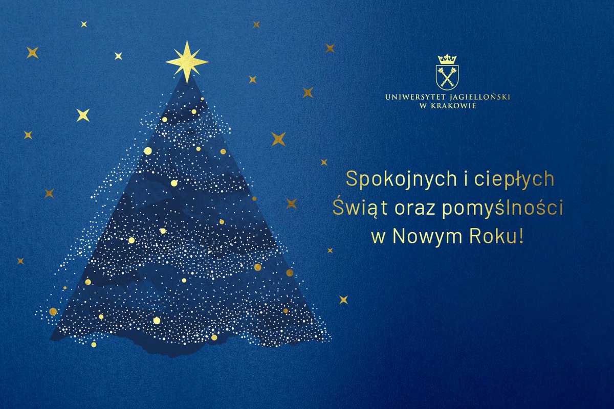 🎄 Spokojnych świąt Bożego Narodzenia oraz wszelkiej pomyślności w nowym 2⃣0⃣2⃣5⃣ roku dla całej społeczności akademickiej Uniwersytetu Jagiellońskiego.

🎄 Merry Christmas and all the best in the New Year to the entire academic community of the Jagiellonian University.
