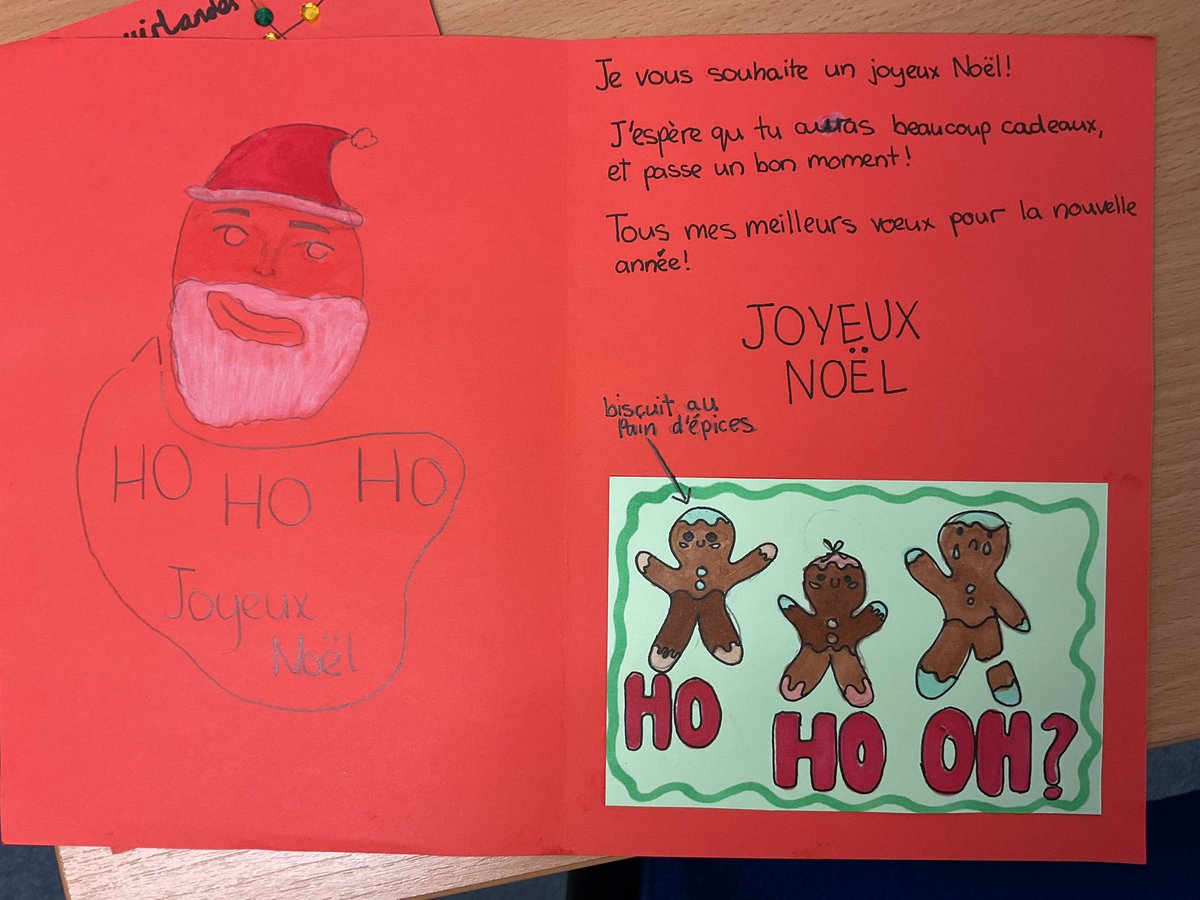 Kings_MFL's tweet photo. Our Removes have created some beautiful Christmas cards for a national competition, showing off their language skills and creativity! 🎄🎅 Fingers crossed we might have a winner 🤞 @kingschester https://t.co/6RmJCq1bW6
