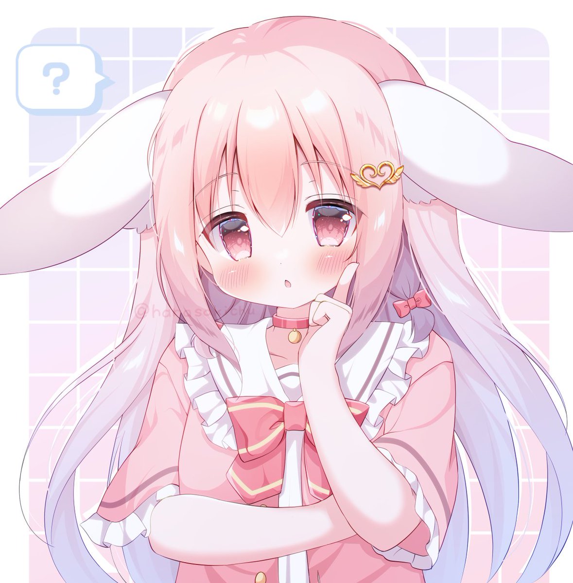 「「・・・?」 」|花咲ちゆ🐇🎨お仕事募集中(Vtuberさきちゅ)のイラスト