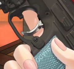「トリガーに肌色が反射しているところの質感が気に入ってます(^^) 」|風見れご@Bingpot!!のイラスト