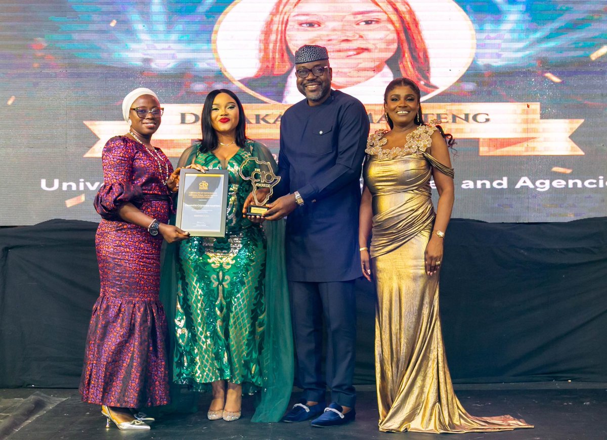 NYDARSA's tweet image. Let us congratulate Ms. Dimakatso Masiteng who has won a Gold Prize as the Tech Champion of the Year during the prestigious CIO C-Suite Awards Africa 2024 held in Nigeria on 30 November 2024.

The CIO &amp;amp; C-Suite Awards celebrate the remarkable achievements of CIOs. CTOs, CDOs,…