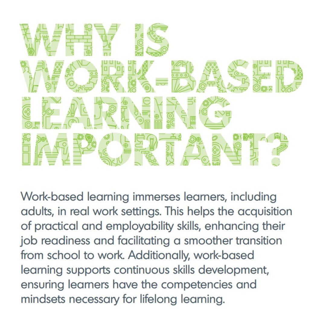 etfeuropa's tweet image. 🔑Work-based learning bridges the gap between school and work, empowering learners with practical skills and real-world experience. 
🔥📰Hot off the press new leaflet by @Cedefop @EU_Commission @WorldBank and ETF
✅More: europa.eu/!t8vCHy 
#skills4future #WorkBasedLearning