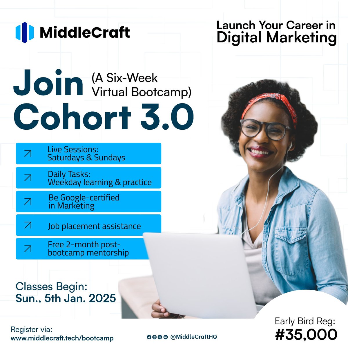 MiddleCraftHQ's tweet photo. How many digital marketing skillsets do you see in @seyideassistant's post?

Drop in the comment section.

Don't forget to take advantage of the early bird 30% discount for the third cohort of our BootCamp. 

Sign up here now: https://t.co/tMJ7ROdH08 https://t.co/6bA1QtH1pi