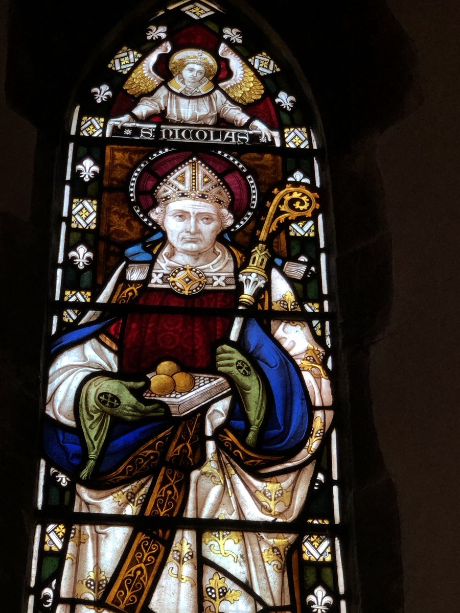 St Nicolas on this his feast day. Patron saint of sailors, merchants, brewers, repentant thieves, children, brewers, pawnbrokers and toymakers. Also known for his legendary habit of secret gift-giving which gave rise to the folklore of Santa Claus. #stnicolas