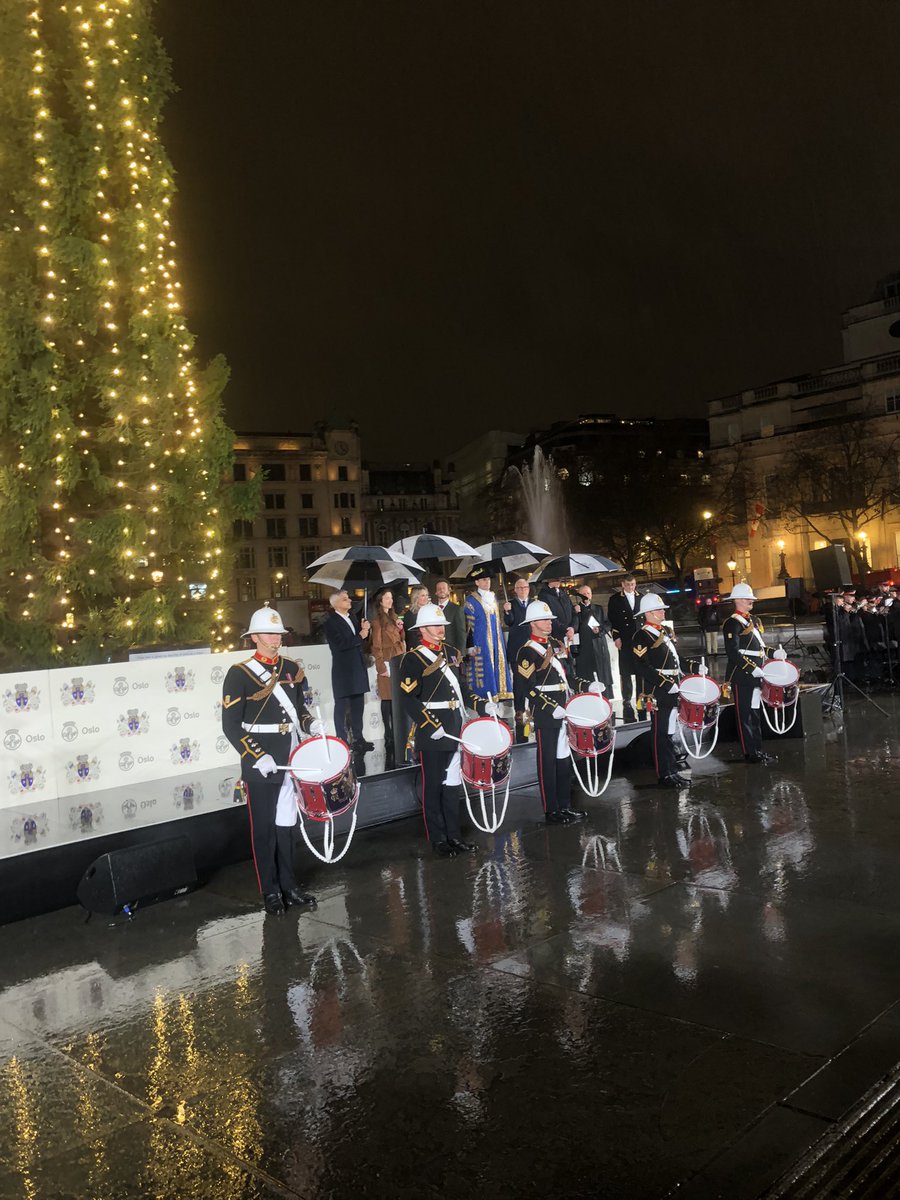 WasThatThunder's tweet image. Another Trafalgar Square Christmas Tree has been lit and feted with a new poem. Thank you Valerie Bloom and the children of St Vincent’s primary. It may have been the WETTEST event in living memory but we had great fun. @PoetrySociety @TrafalgarsTree