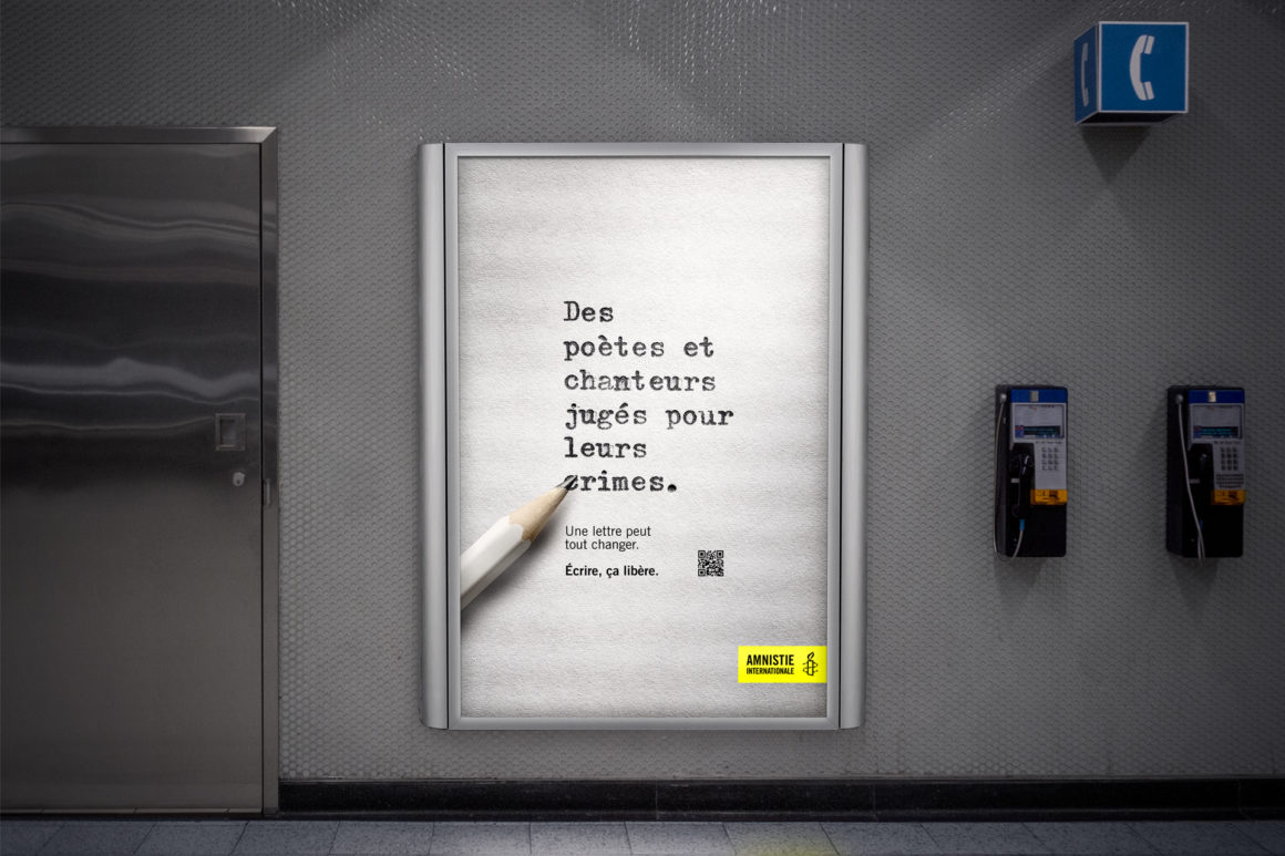 creapills's tweet photo. “Une lettre peut tout changer” - La dernière campagne d’Amnesty International est brillante https://t.co/Av9iu0yA0v
