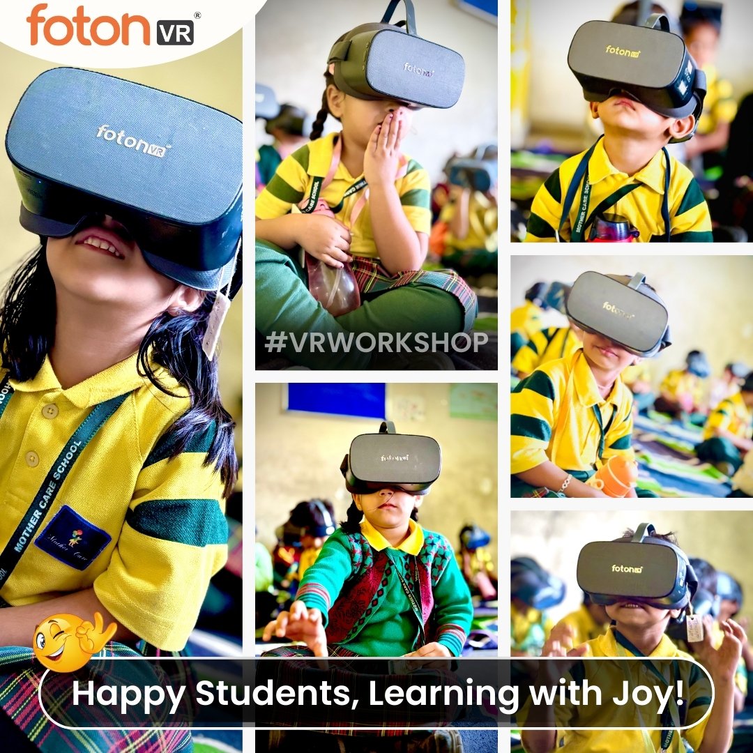 fotonvr's tweet image. 🌟Another unforgettable #VR workshop done! Students' faces say it all—fully immersed in virtual reality. Learning is now more exciting with fotonVR!🎉
.
Want VR in your school?👉Contact us: fotonvr.com/contact-us 
.
#fotonVR #VRWorkshop #EdTech #Innovation