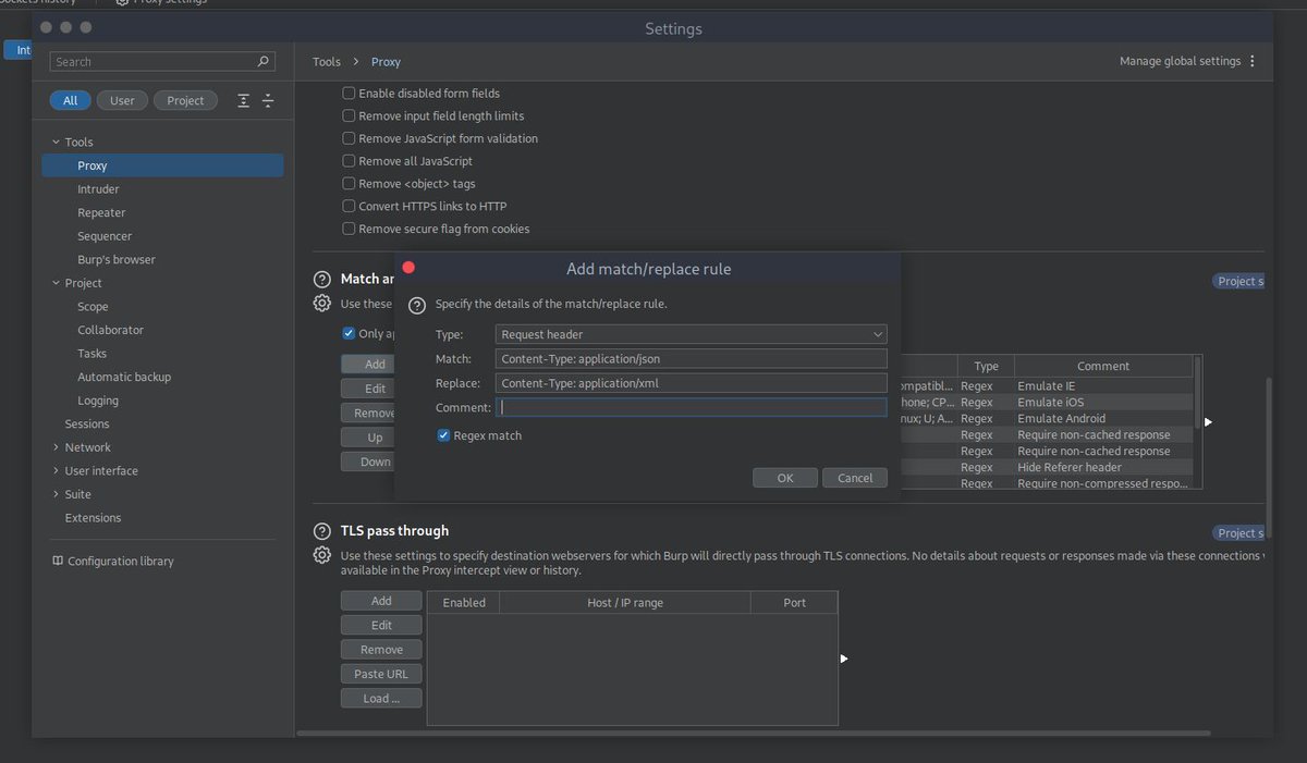 intigriti's tweet image. Want to find more vulnerabilities using BurpSuite match & replace rules? 🤑
Open this thread! 🧵 👇