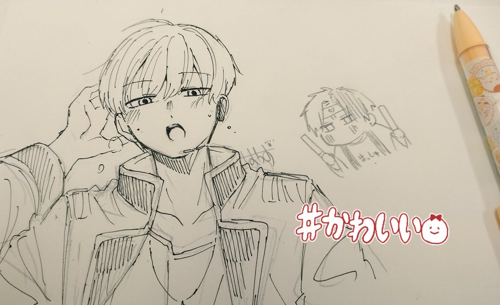 アイドル🍄(with☔)描いてみた
レイマシュと言い張る

服はトリスタの衣装借りた😂 