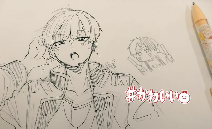 アイドル🍄(with☔)描いてみた
レイマシュと言い張る

服はトリスタの衣装借りた😂 