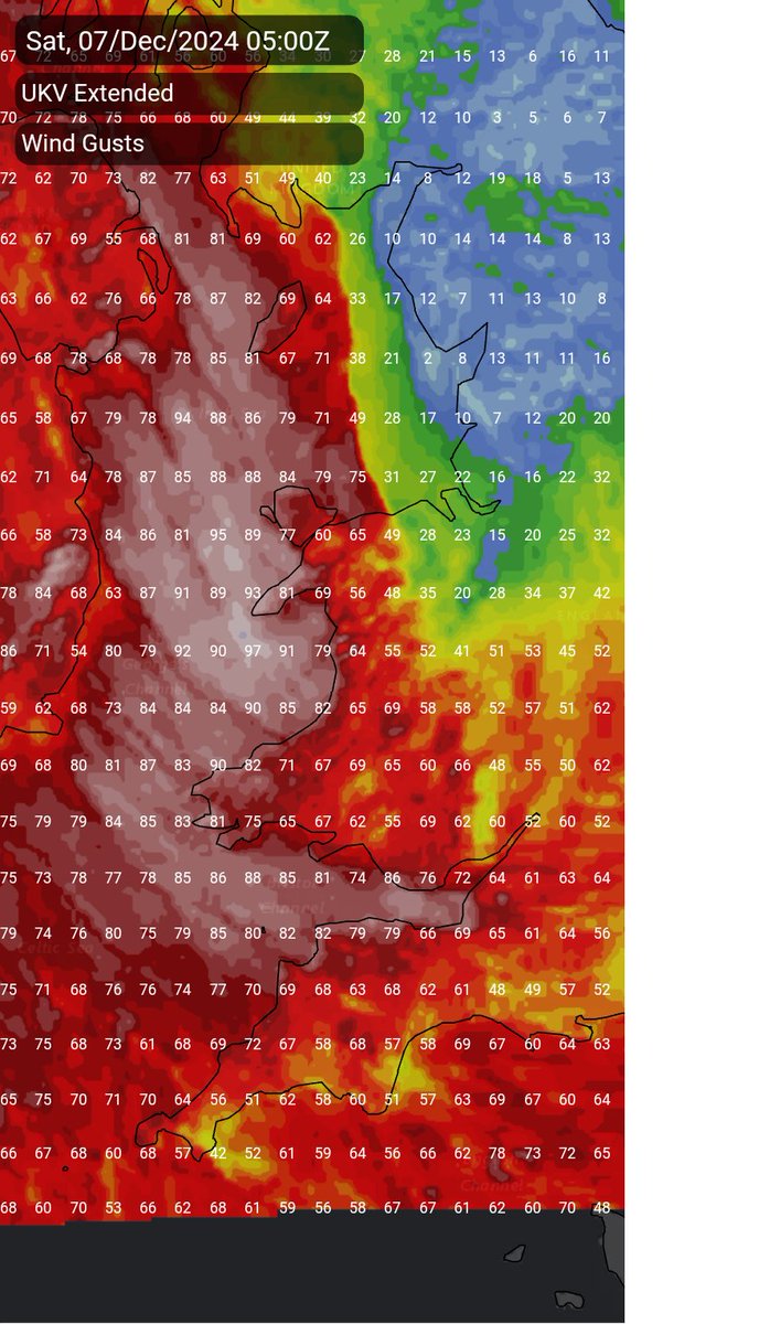 RED WARNING 🔴⚠️ for wind tomorrow across west Wales along with areas bordering Bristol Channel - gusts in excess of 90mph possible over coasts and hills. #StormDarragh