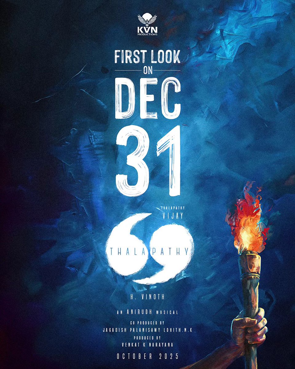 KollywudTrends's tweet image. #Thalapathy69 - First Look On Dec 31 🔥💯

#OneLastTime 
#RiseToRule