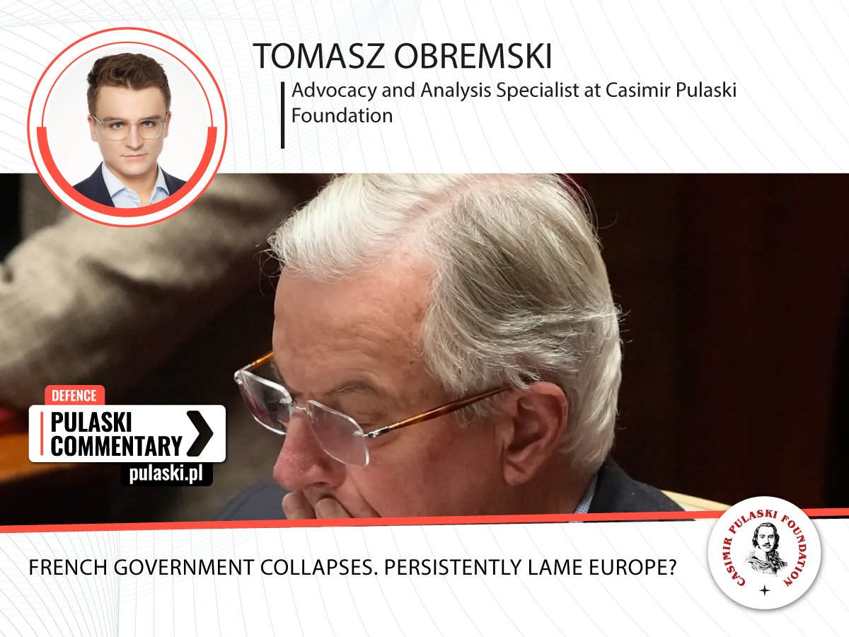 "Macron faces mounting pressure as France’s political stalemate jeopardizes both domestic stability and its role in European leadership during critical times for security and economic decisions."

🇫🇷 government collapses. Persistently lame Europe?Read <a href="/TomekObremski/">Tomek Obremski</a>'s commentary: