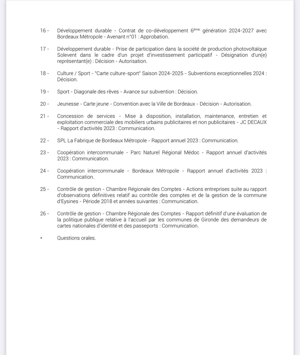 njimenez33's tweet photo. Eysines
Le prochain Conseil Municipal se tiendra le : Mercredi 11 décembre 2024
À partir de 18 h.
#eysines #vivremieuxensemble 
@followers https://t.co/Ulc1ozyStF