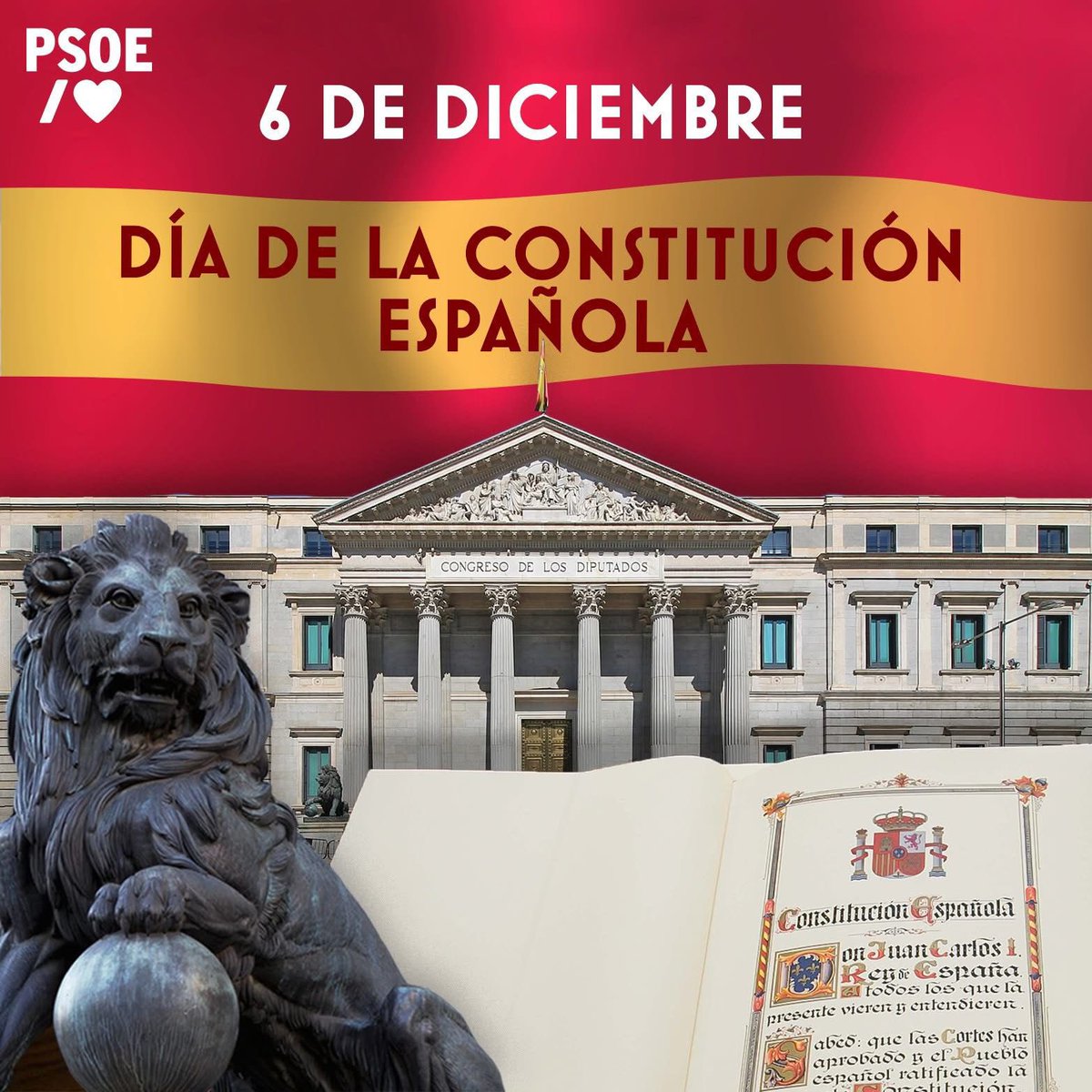 Hoy celebramos 46 años de #democracia en nuestro país.

🌹 De derechos y libertades.
⚖️ De igualdad y justicia.
🤝 De progreso y convivencia 

Feliz #DíaDeLaConstitución